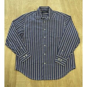 Nautica Button Down‎ Shirt Men's Size Medium Long Sleeve Striped